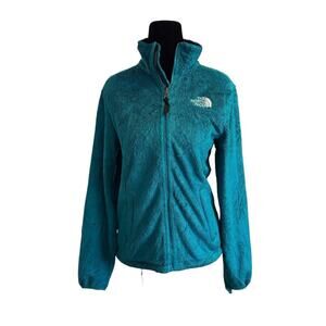 The North Face Osito 2 Fleece Jacket Women’s XS Teal Blue Full Zip Fuzzy